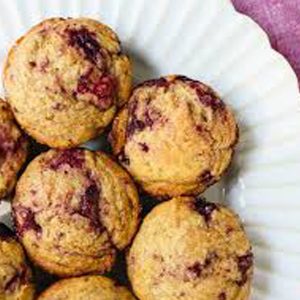 Healthy Raspberry Oat And Applesauce Muffins Feature Image