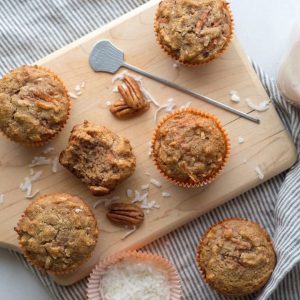 Paleo Carrot Cake Muffins Feature Image